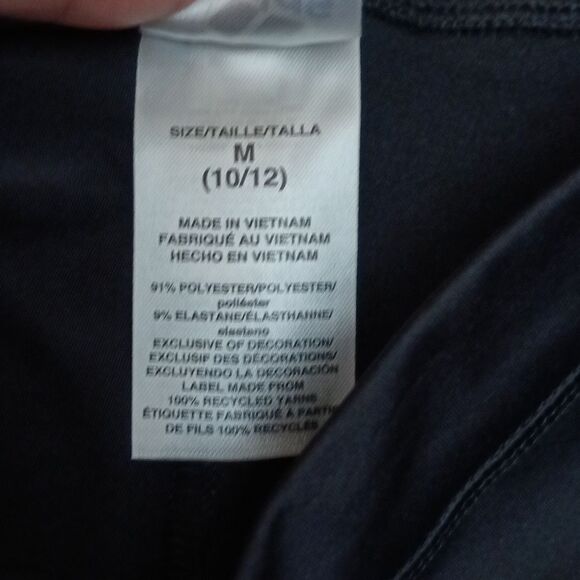 Adidas Girls Three Stripe Athletic Capri Leggings sz M 10/12 - Picture 3 of 4